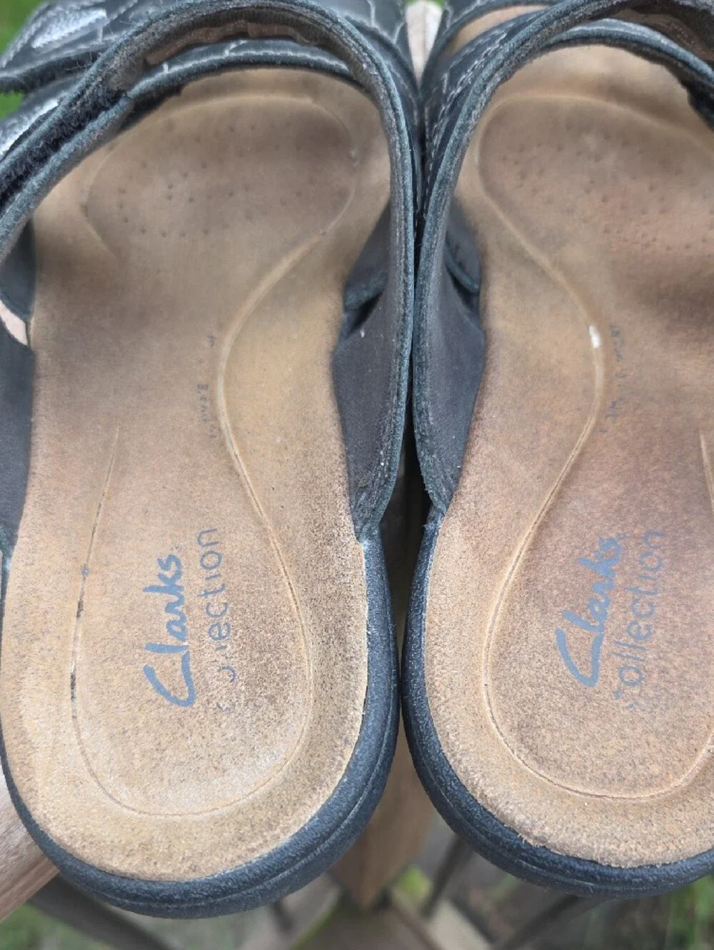 Clarks Black Triple-Strap Women's Sandals